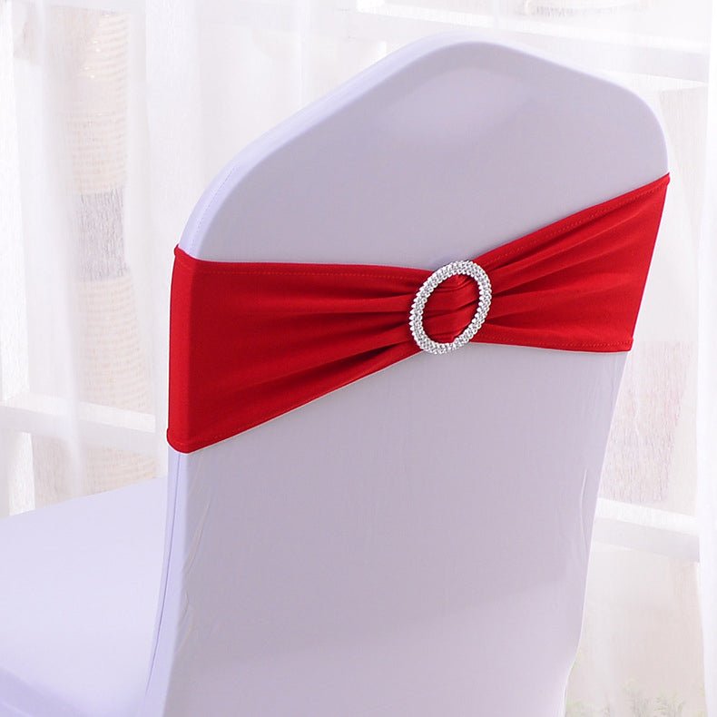 Elastic Chair Back Bow 6"x14" Red - YauSpark