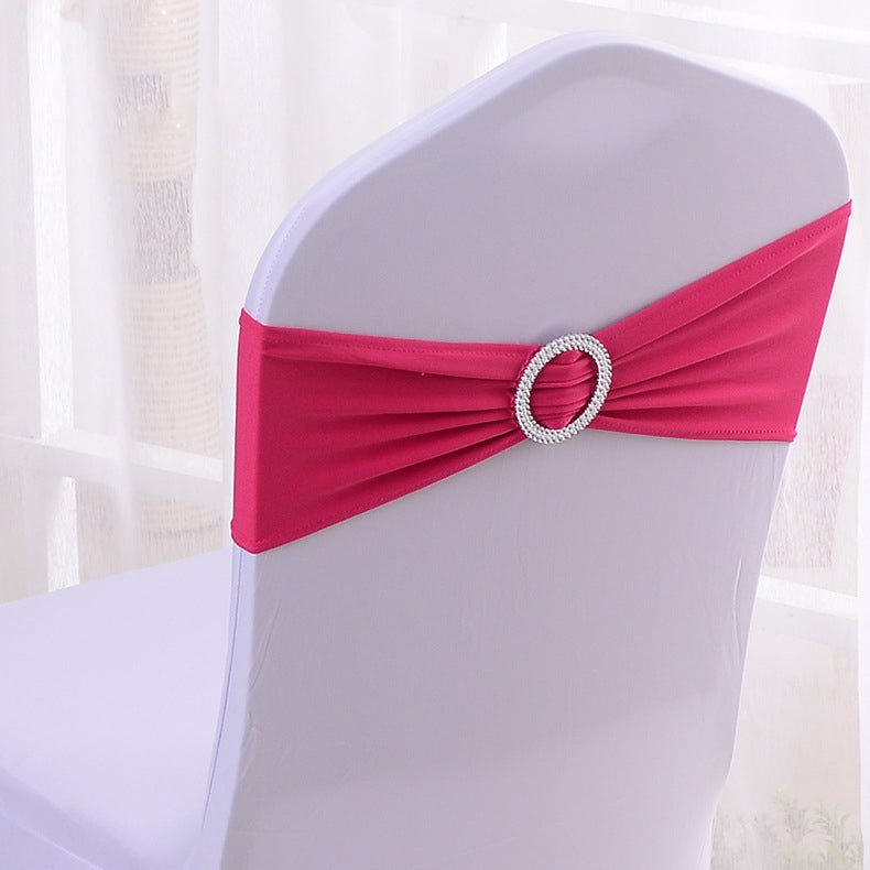 Elastic Chair Back Bow 6"x14" Rose Red - YauSpark
