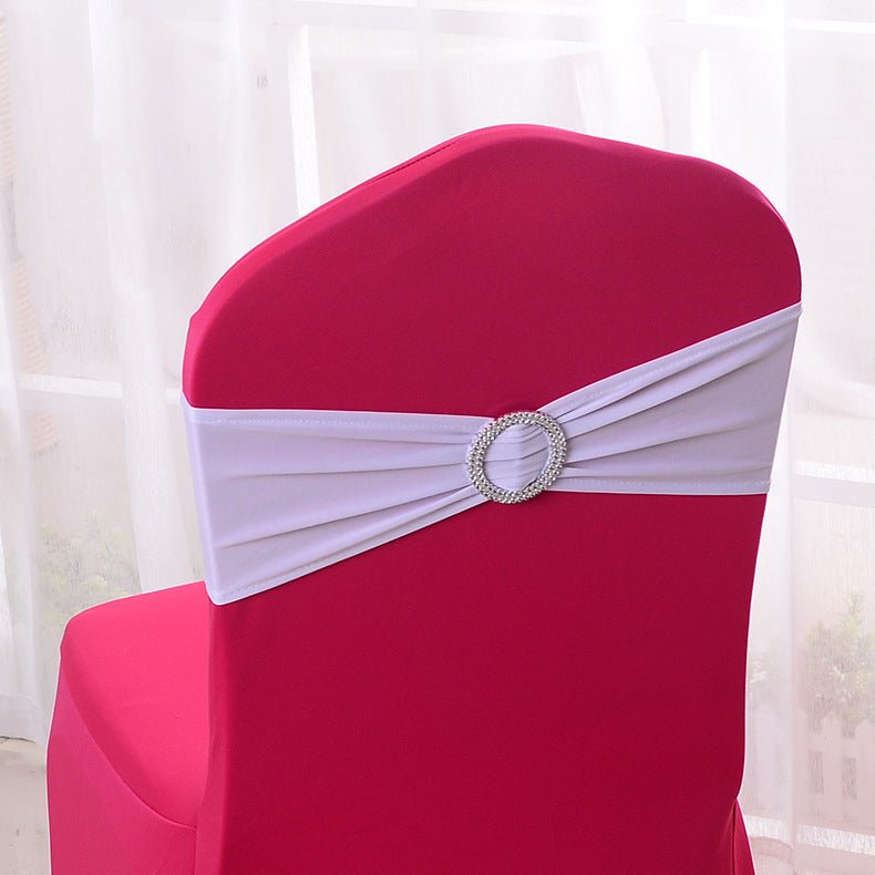 Elastic Chair Back Bow 6"x14" White - YauSpark