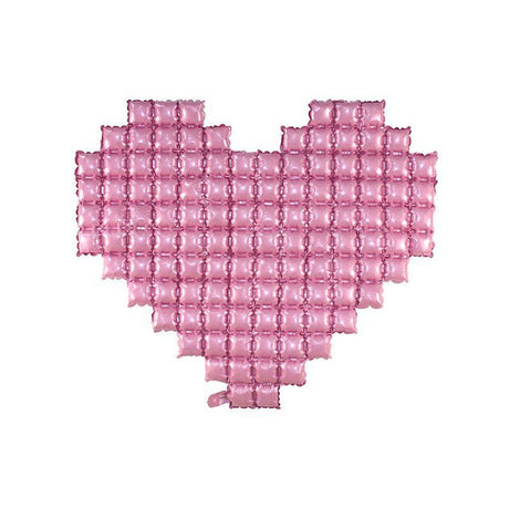 Extra Large Heart Mylar Foil Balloon 54"x46" Pearl Pink - YauSpark