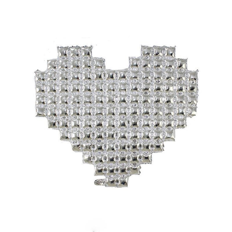 Extra Large Heart Mylar Foil Balloon 54"x46" Silver - YauSpark