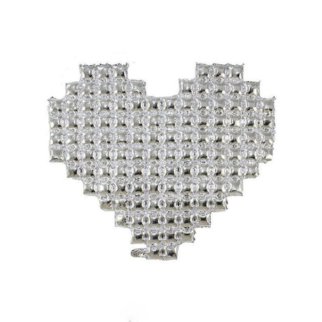 Extra Large Heart Mylar Foil Balloon 54"x46" Silver - YauSpark