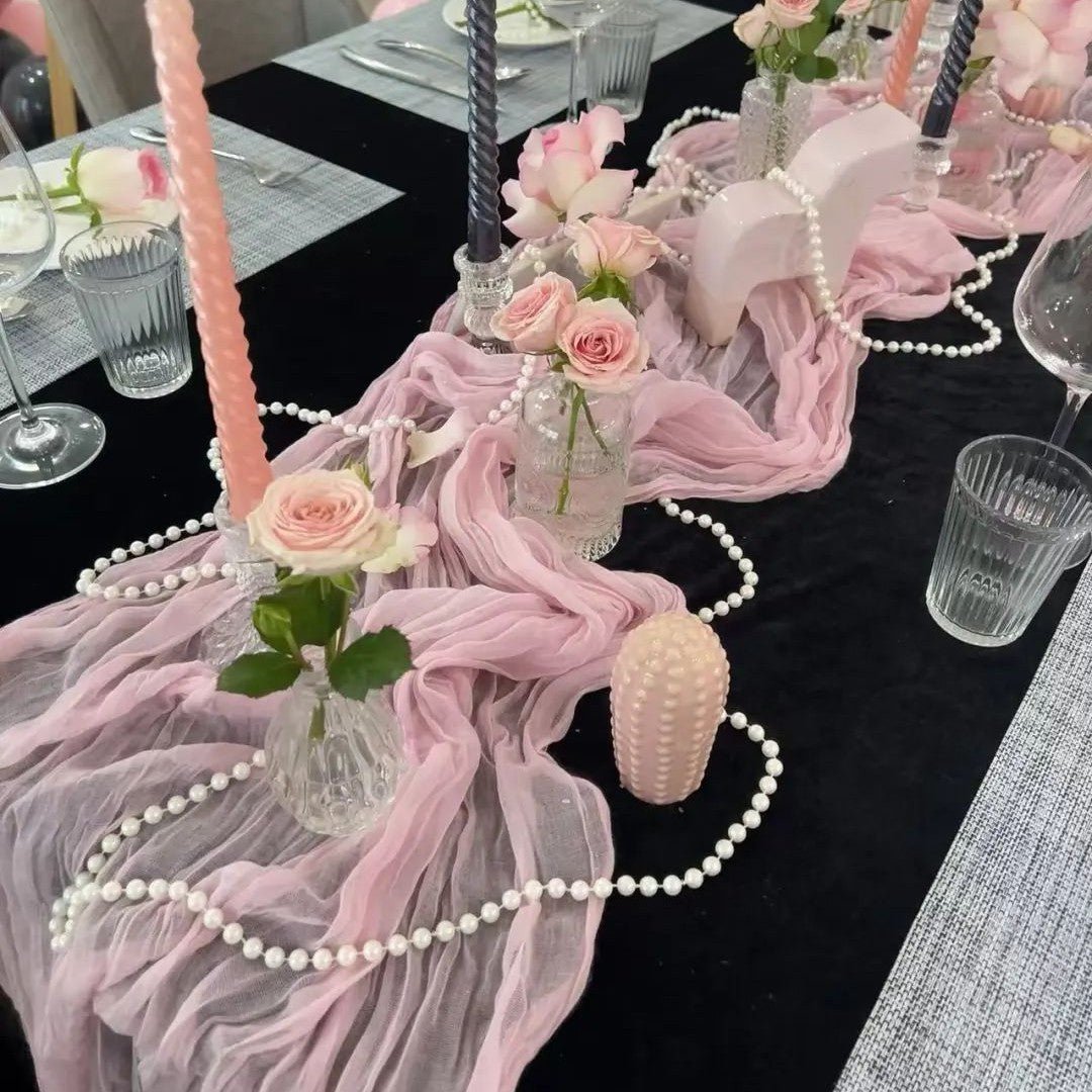 Faux Pearl Beads Vase Fillers 13 Yards Beige - YauSpark