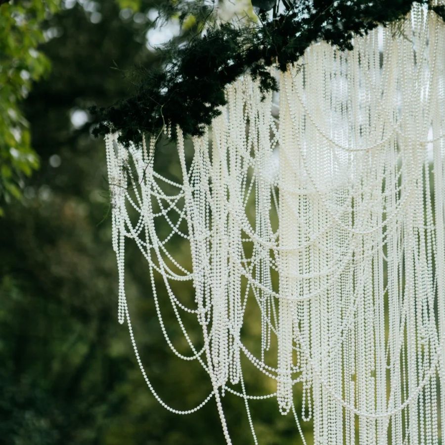 Faux Pearl Beads Vase Fillers 13 Yards Beige - YauSpark