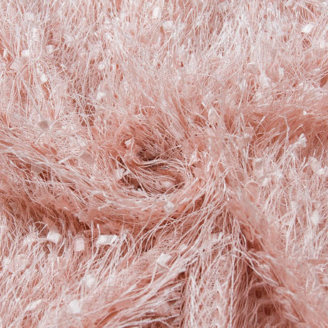 Fringe Shag Polyester Backdrop Drape Curtain 5ftx10ft Pink - YauSpark