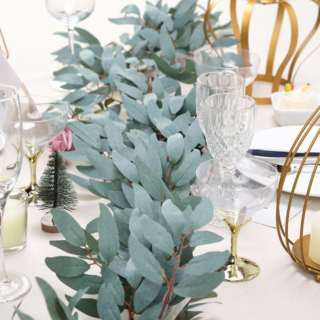 Frosted Real Touch Artificial Willow Leaf Garland, Flexible Vine 5ft - YauSpark