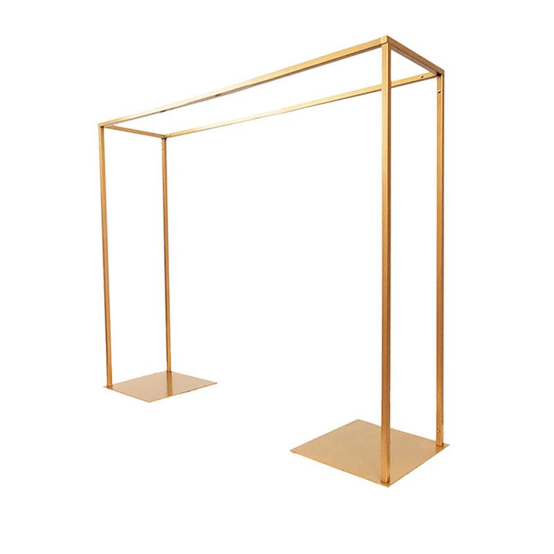 Gold Metal Adjustable Flower Arch Stand 48" Tall Over - YauSpark