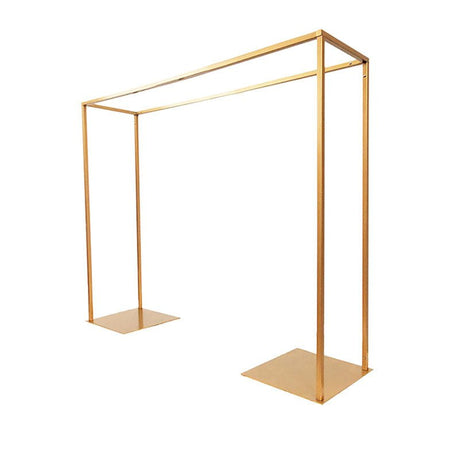 Gold Metal Adjustable Flower Arch Stand 48" Tall Over - YauSpark