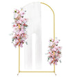 Gold Metal Wedding Arch Chiara Backdrop Stand Floral Display Frame With Round Top 4ft - YauSpark