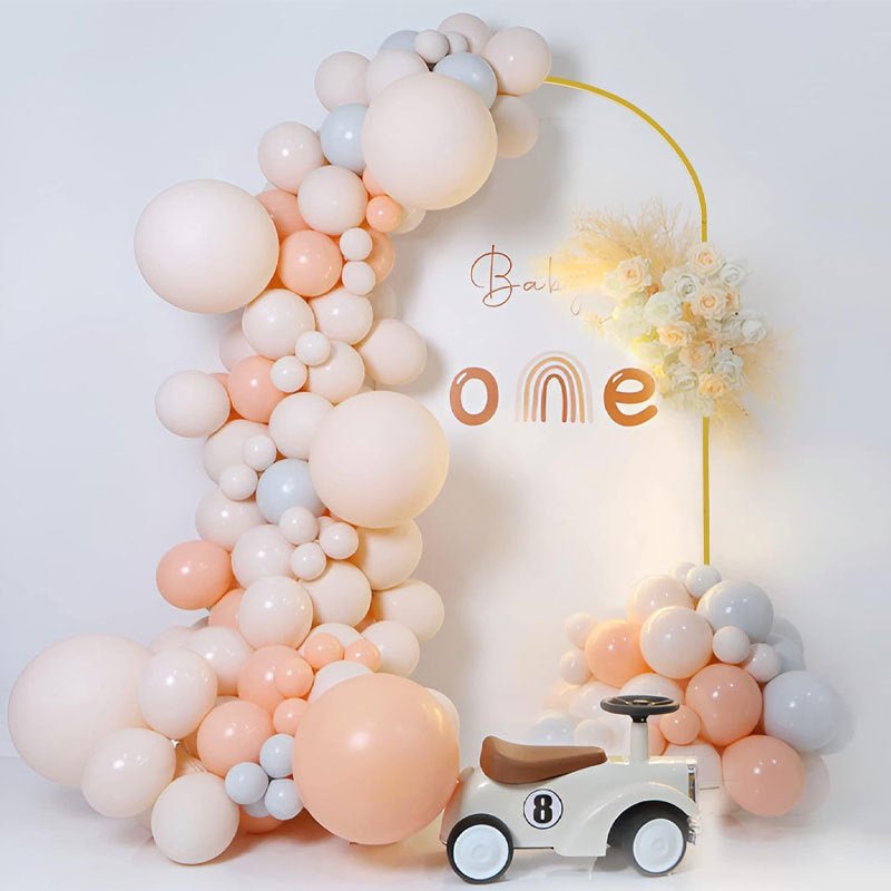 Gold Metal Wedding Arch Chiara Backdrop Stand Floral Display Frame With Round Top 6ft - YauSpark