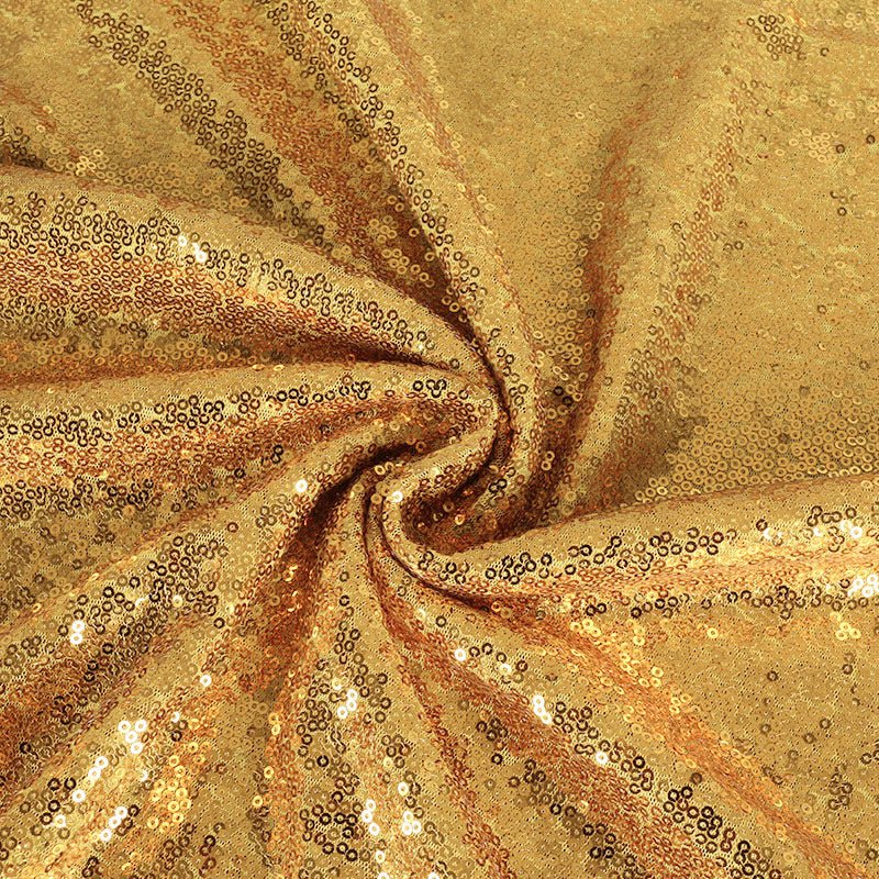 Gold Sequin Backdrop Drape Curtains with Rod Pockets - 8ftx8ft - YauSpark