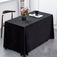 Gold Velvet Rectangular Tablecloth 60"x126" Black - YauSpark