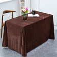 Gold Velvet Rectangular Tablecloth 60"x126" Dark Coffee - YauSpark