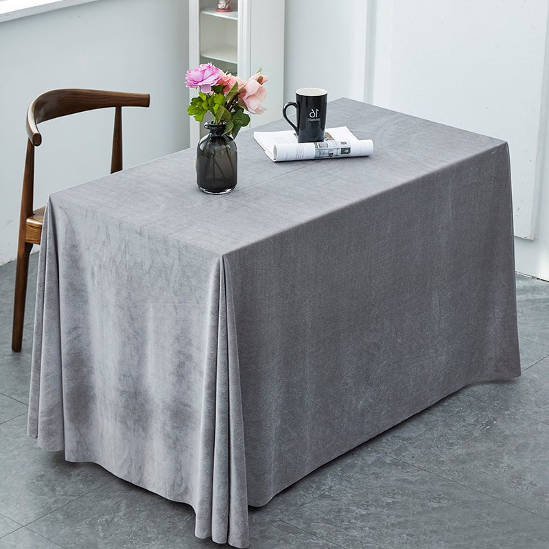 Gold Velvet Rectangular Tablecloth 60"x126" Orange - YauSpark