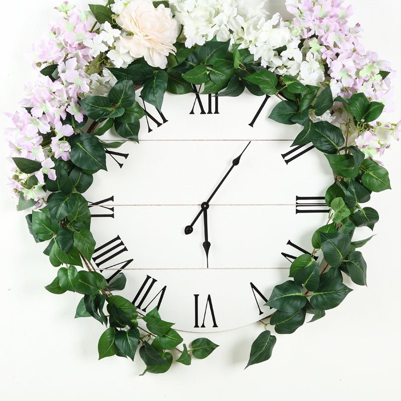 Green Real Touch Artificial Poplar Leaf Garland, Flexible Vine 5ft - YauSpark