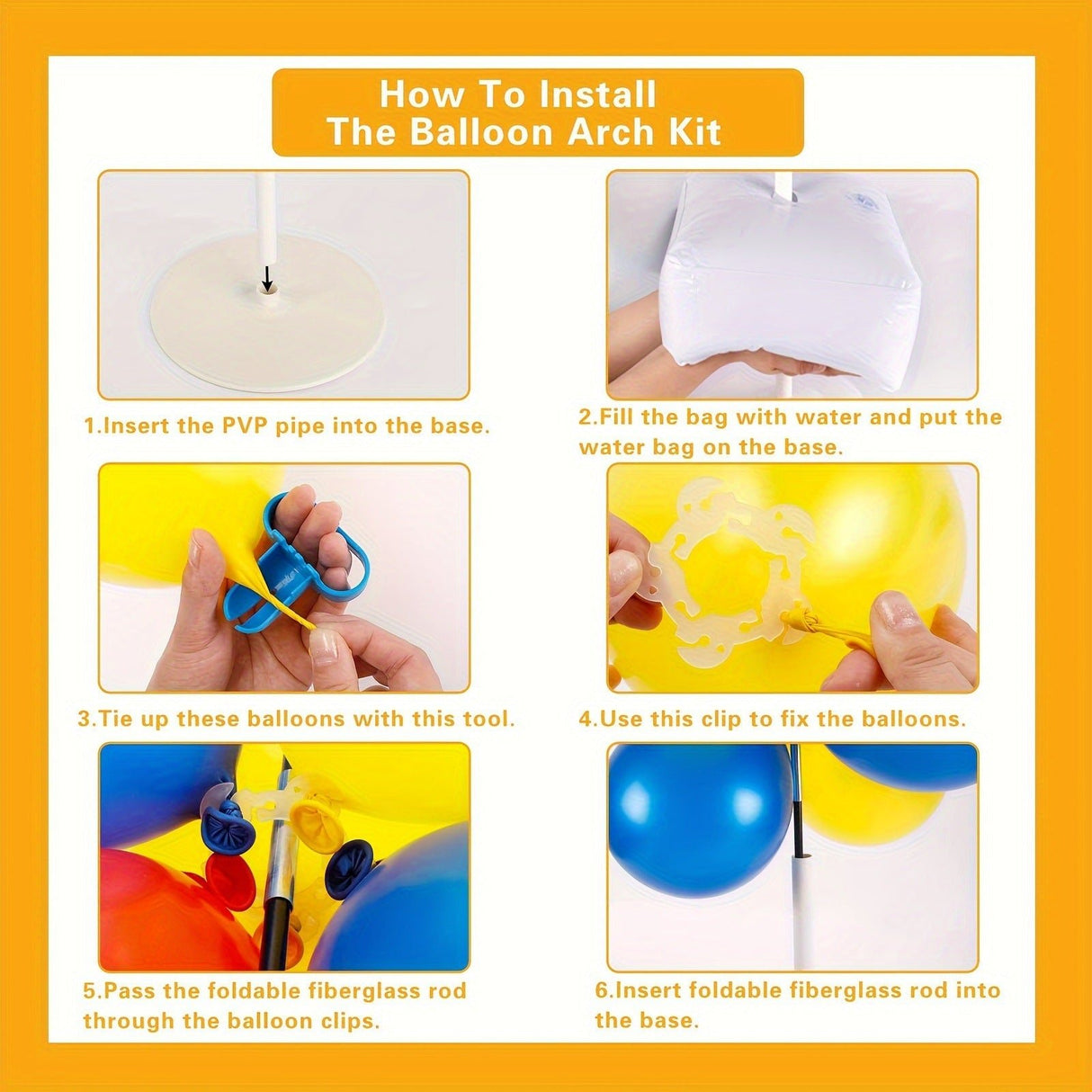 Heavy Duty DIY Balloon Arch Stand Kit 10Ft - YauSpark