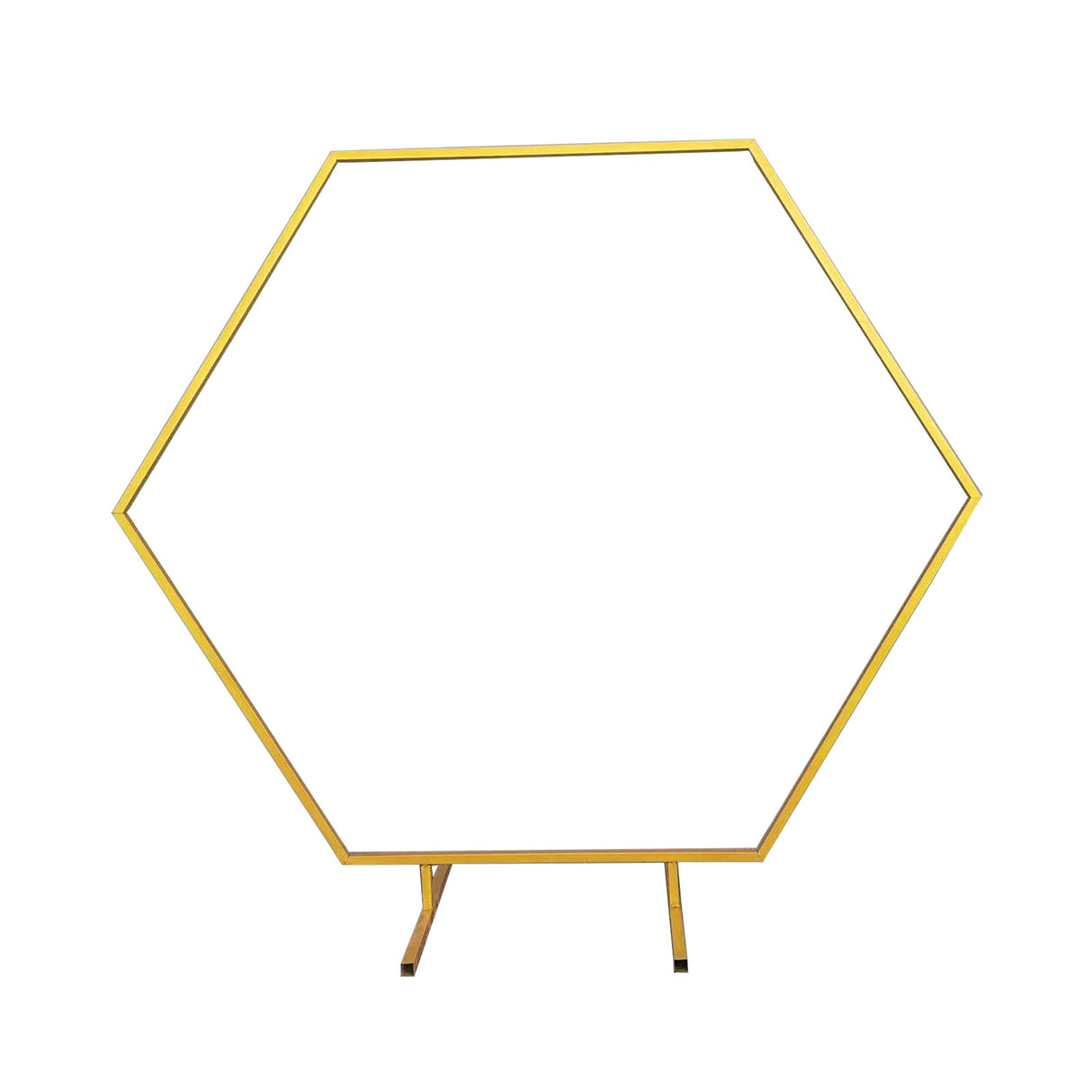 Heavy Duty Gold Metal Hexagonal Wedding Arch Photo Backdrop Stand 7.87ft - YauSpark