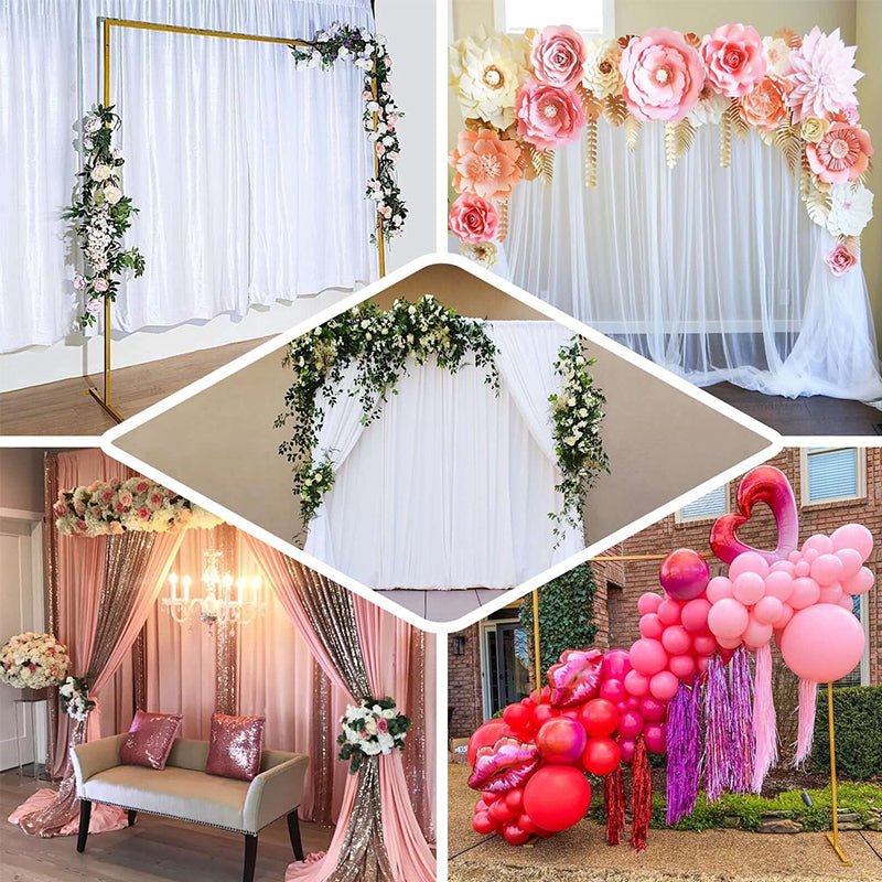 Heavy Duty Metal Square Balloon Flower Frame Photo Backdrop Stand 8.2ft - YauSpark