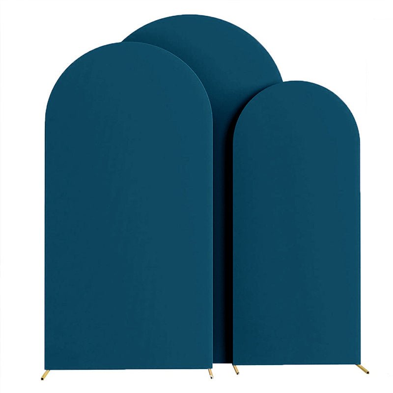 Lake Blue Polyester Wedding Arch Cover - YauSpark