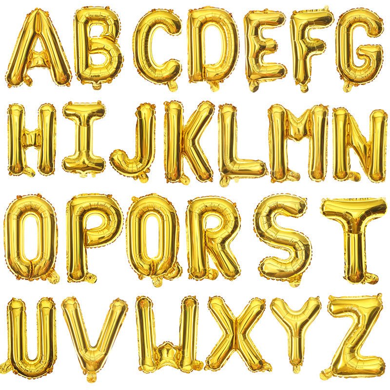 Letter Mylar Foil Balloons 32" Gold - YauSpark
