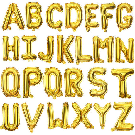 Letter Mylar Foil Balloons 32" Gold - YauSpark