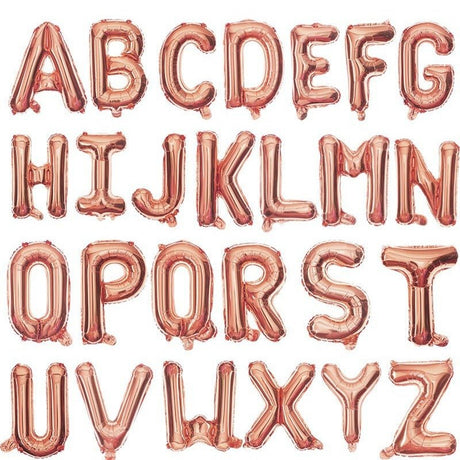 Letter Mylar Foil Balloons 32" Rose Gold - YauSpark