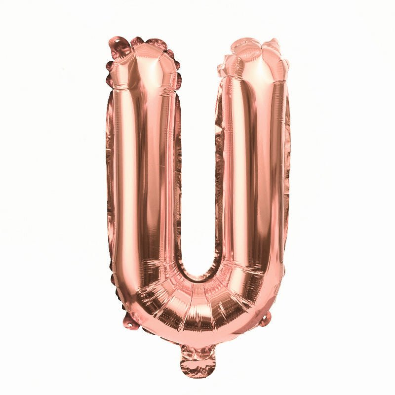 Letter Mylar Foil Balloons 32" Rose Gold - YauSpark