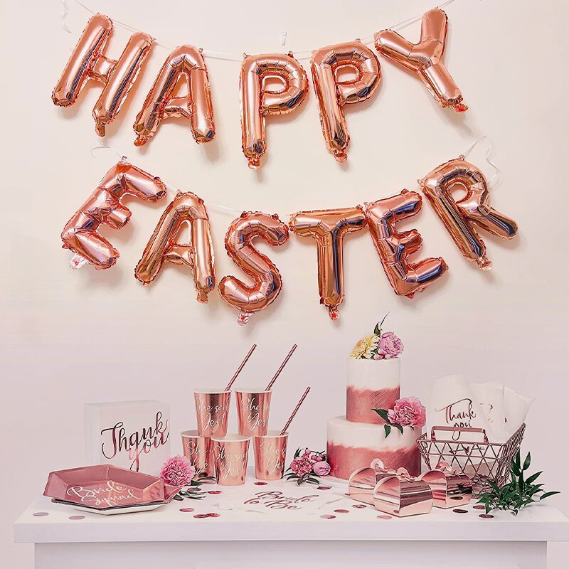 Letter Mylar Foil Balloons 32" Rose Gold - YauSpark