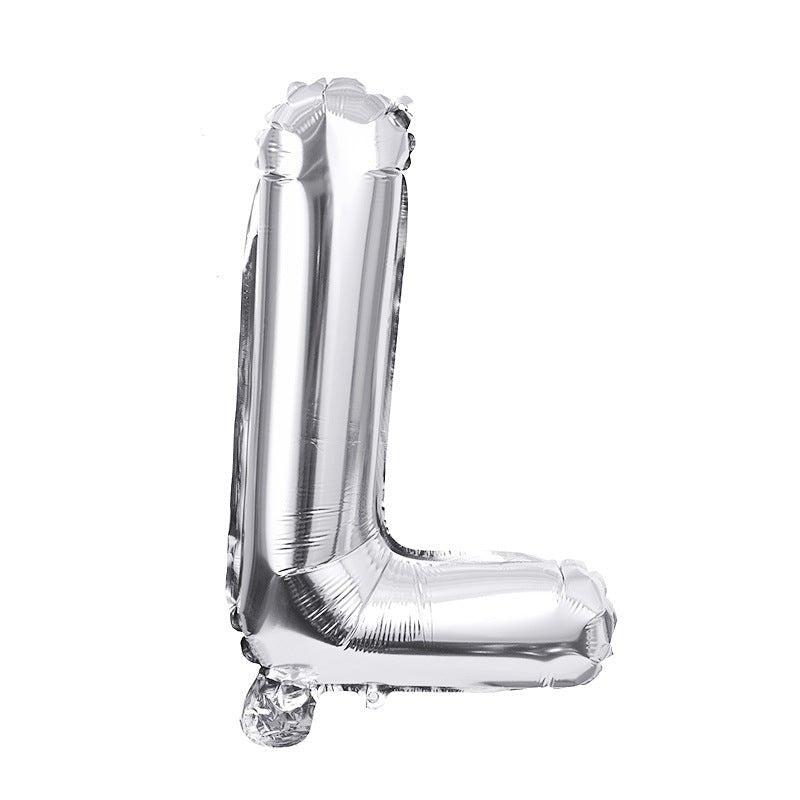 Letter Mylar Foil Balloons 32" Silver - YauSpark