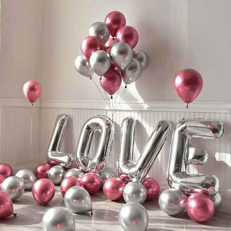Letter Mylar Foil Balloons 32" Silver - YauSpark