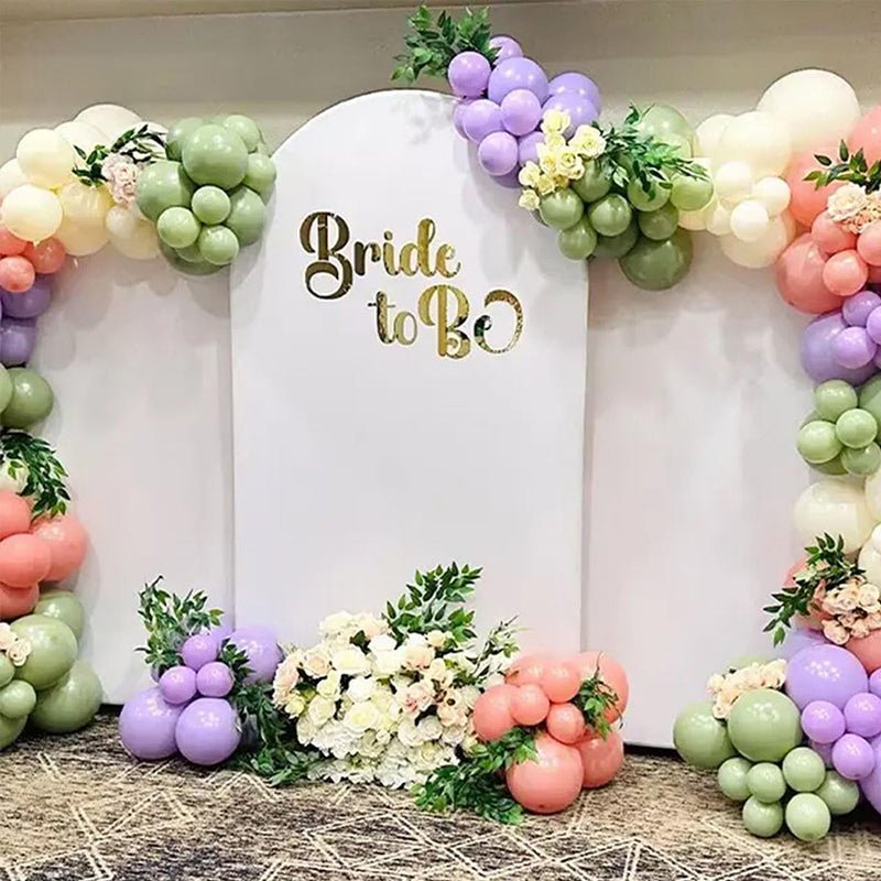 Light Blue Polyester Wedding Arch Cover - YauSpark