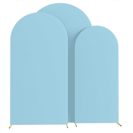 Light Blue Polyester Wedding Arch Cover - YauSpark