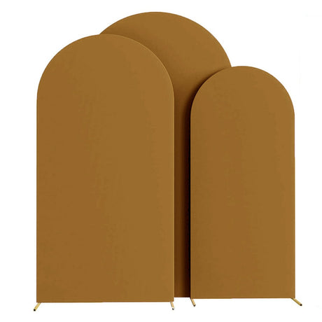 Light Brown Polyester Wedding Arch Cover - YauSpark