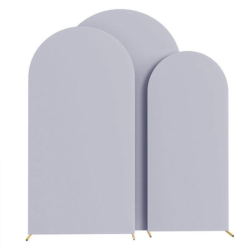 Light Gray Polyester Wedding Arch Cover - YauSpark