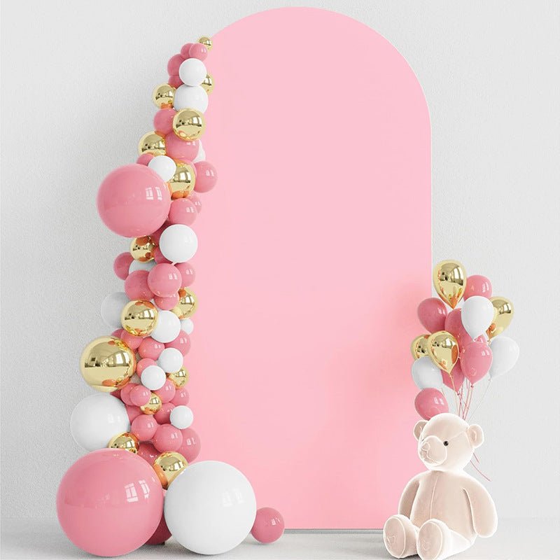 Light Pink Polyester Wedding Arch Cover - YauSpark