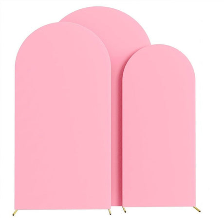 Light Pink Polyester Wedding Arch Cover - YauSpark