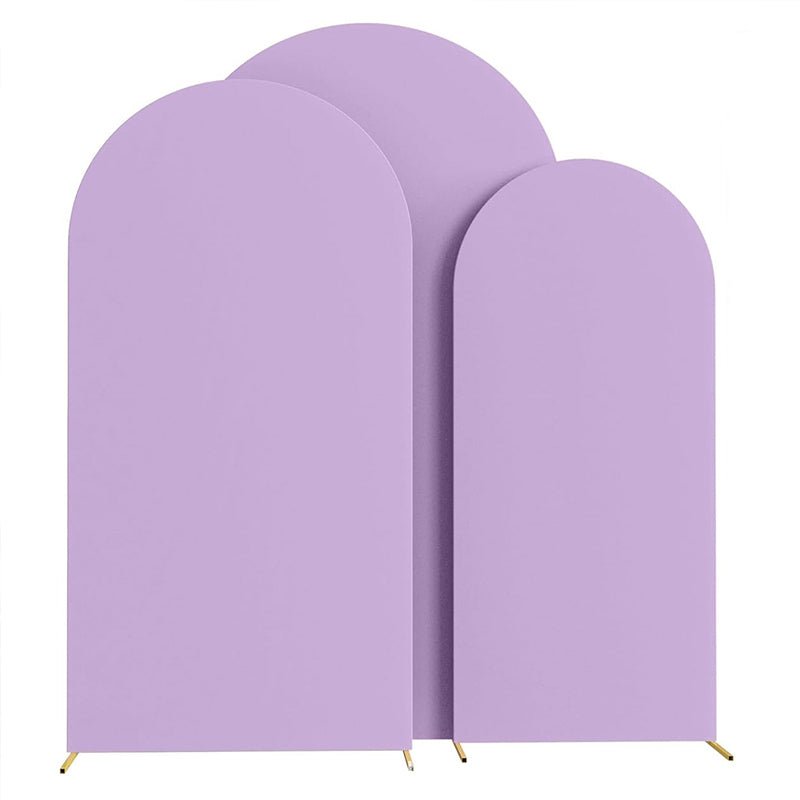 Light Purple Polyester Wedding Arch Cover - YauSpark