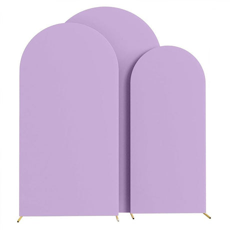 Light Purple Polyester Wedding Arch Cover - YauSpark