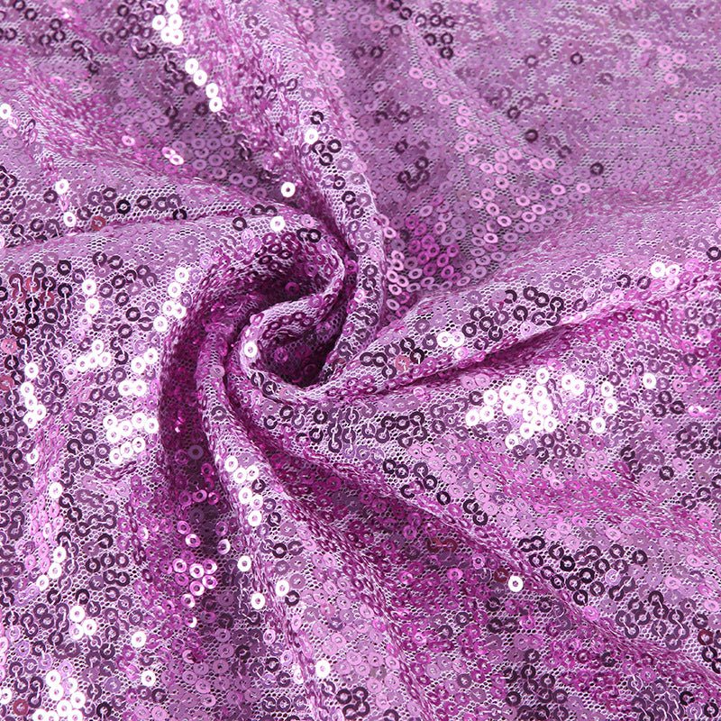 Light Purple Sequin Backdrop Drape Curtains with Rod Pockets - 8ftx8ft - YauSpark