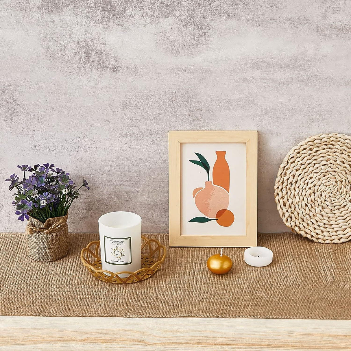 Linen Table Runner 12"x108" Camel - YauSpark