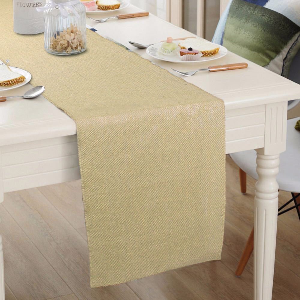 Linen Table Runner 12"x108" Champagne - YauSpark