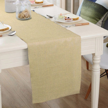 Linen Table Runner 12"x108" Champagne - YauSpark