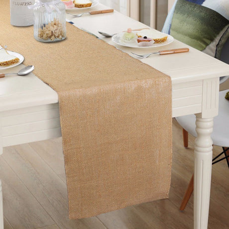 Linen Table Runner 12"x108" Natural - YauSpark