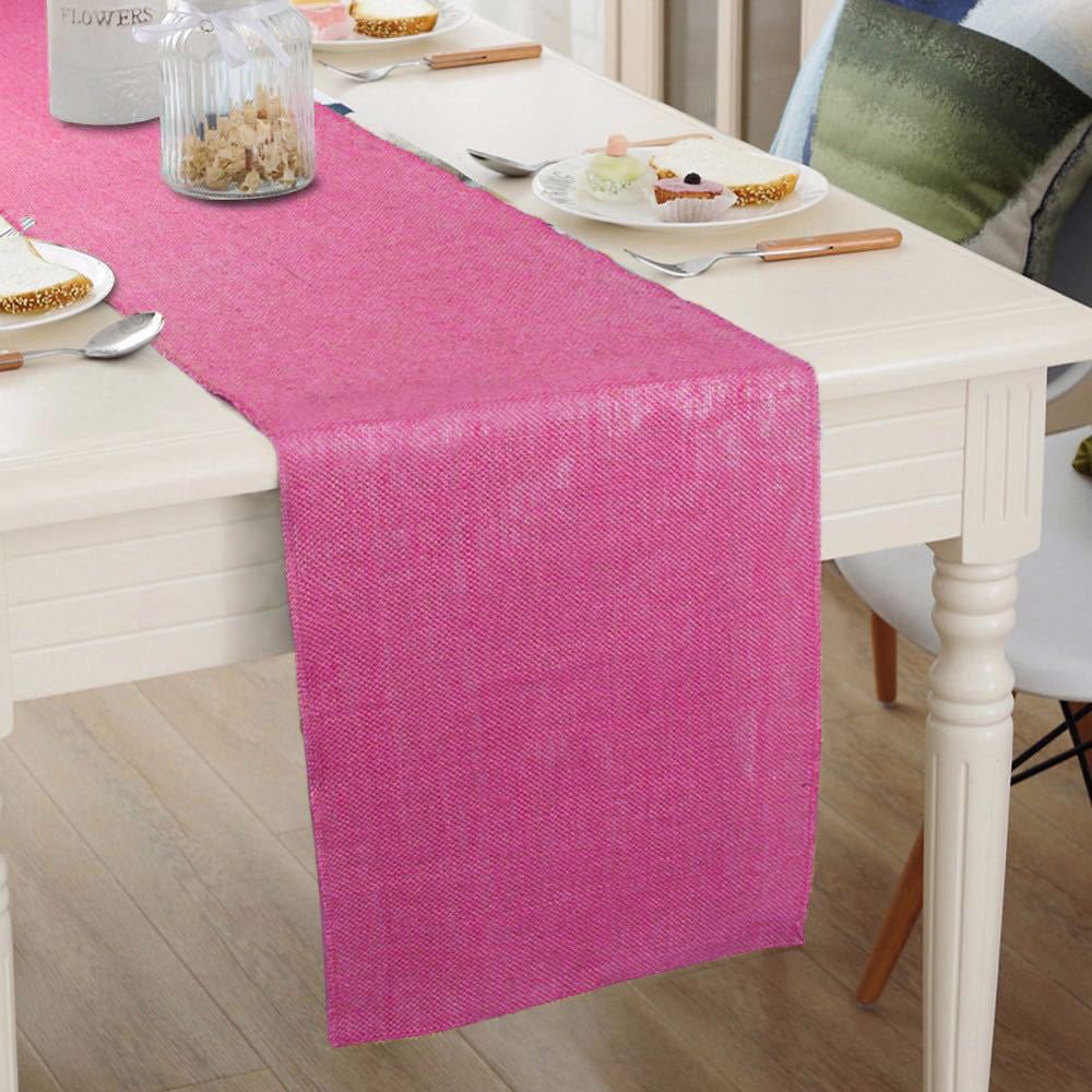Linen Table Runner 12"x108" Rose Red - YauSpark