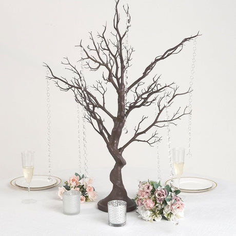 Manzanita Tree Centerpiece 34" Black with 8 Acrylic Bead Chains - YauSpark