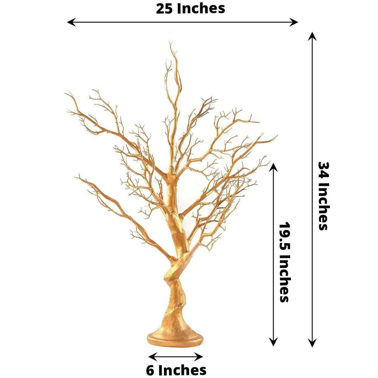 Manzanita Tree Centerpiece 34" White with 8 Acrylic Bead Chains - YauSpark