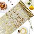 Mesh Polyester Table Runner 11"X108" Metallic Black Gold - YauSpark