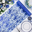 Mesh Polyester Table Runner 11"X108" Metallic Royal Blue - YauSpark