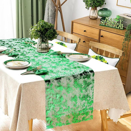 Mesh Polyester Table Runner 11"X108" Metallic Silver - YauSpark