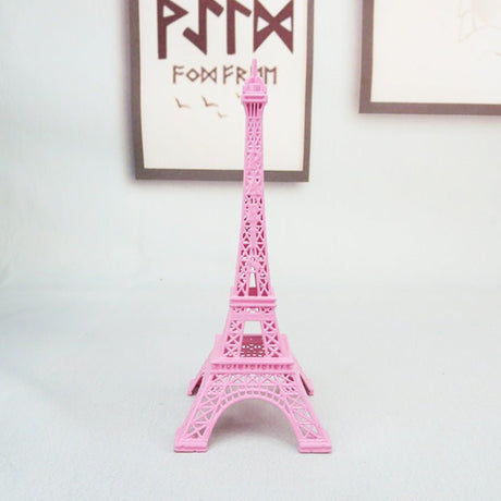 Metal Eiffel Tower Table Centerpiece 10" Pink - YauSpark